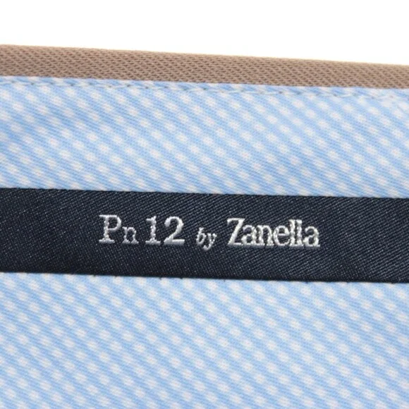 Zanella NWT Dress Pants Size 35 US Pn12 In Solid Beige Wool Blend